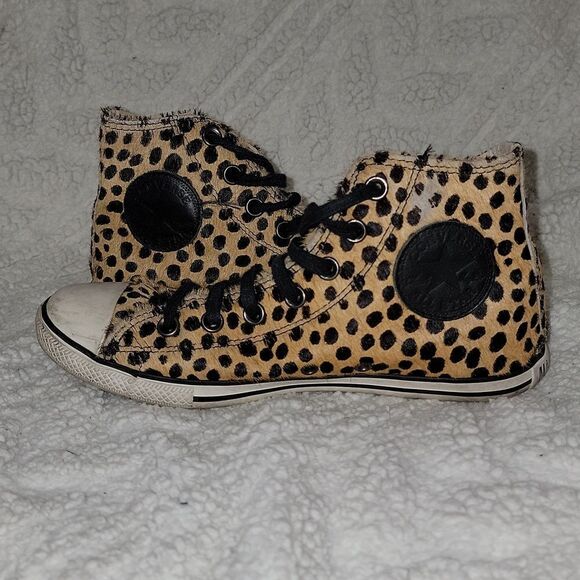 Converse Animal Hair Leather High Tops Chucks Made in Brazil BRA 36 US 7.5 / 8 - Picture 1 of 16